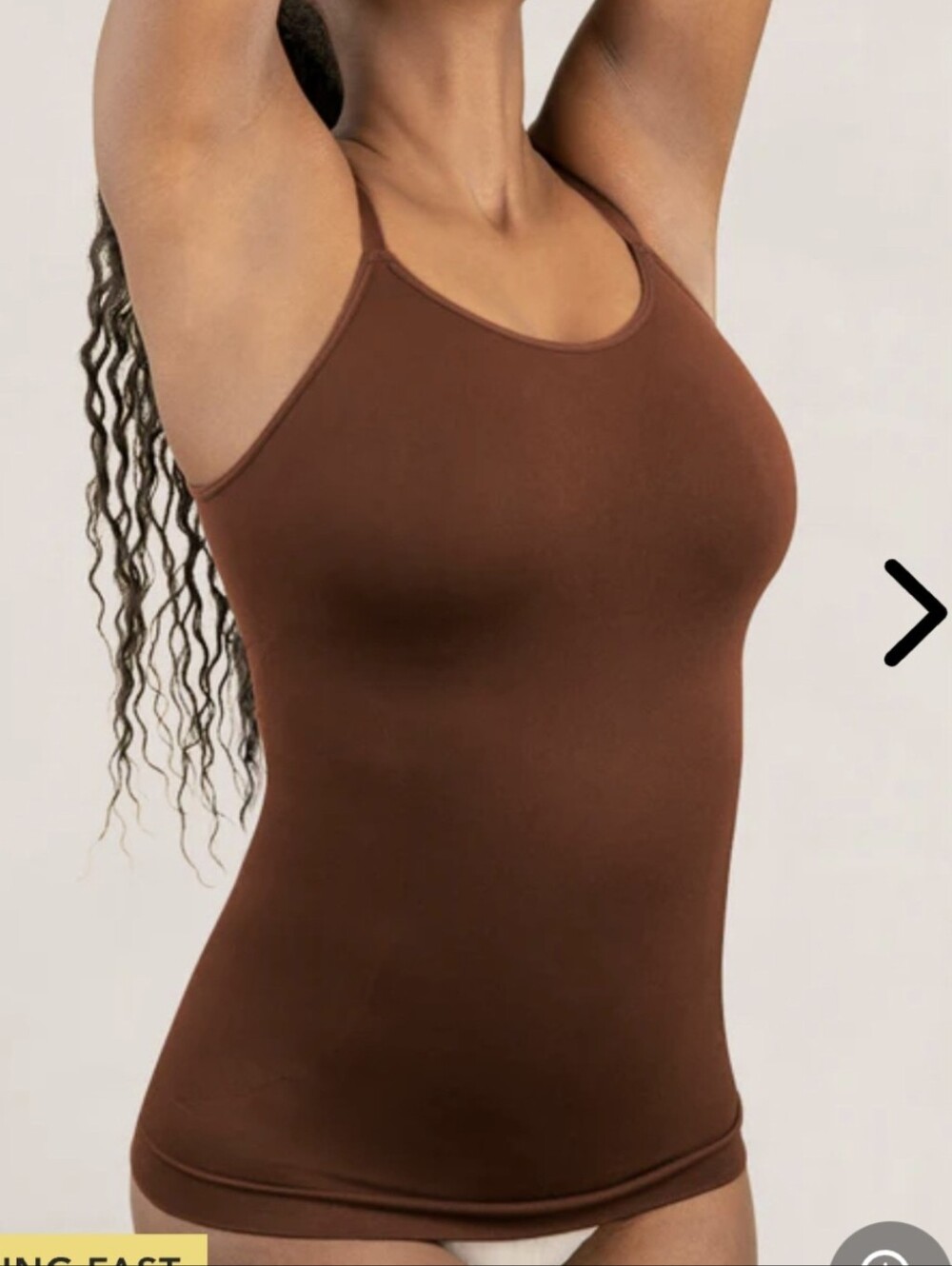Shapermint Essentials Chocolate Slim-Fit Camisole with Adjustable Straps - Picture 9 of 9